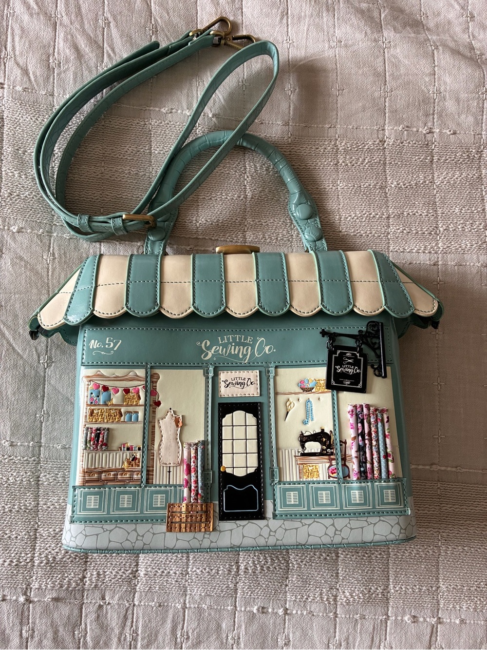 Vendula London Little Sewing Co. Sculpted Crossbody Bag